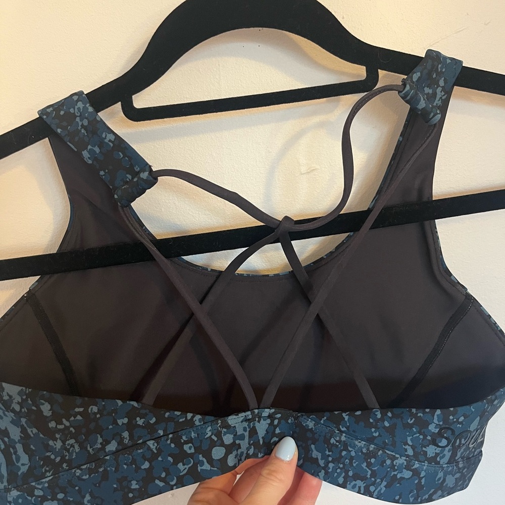 SOUL by Soulcycle metallic splatter leggings and bra set - size M